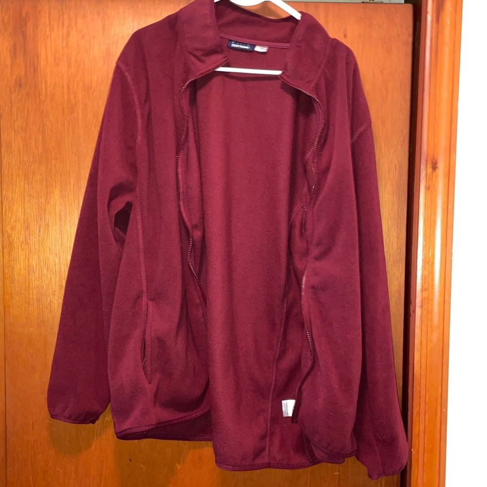 Zip Up Burgundy Sweatshirt